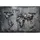 Garden Pleasure Wandbild 3D Weltkarte grau, Metall