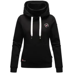 Kapuzenpullover MARIKOO "Chihiroo", Damen, Gr. S, schwarz, Obermaterial: 80% Baumwolle, 20% Polyester, Futter&Wattierung: 100% Polyester, Pullover, Kapuzenpullover mit warmem Innenkragen