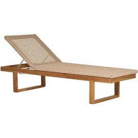 VCM Derby Sonnenliege 190 x 65 x 38 cm Braun