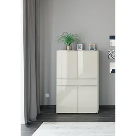 Set One by Musterring Highboard Reno 92 x 140 x 42 cm Beige / Braun