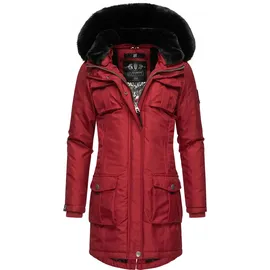 Navahoo Parka Tiniis blutrot / schwarz M