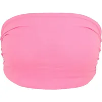 URBAN CLASSICS Ladies Neon Bandeau Top in Pink, Größe M