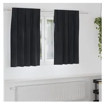 vidaXL Verdunkelungsvorhänge 2 pcs Schwarz 140 x 140 cm