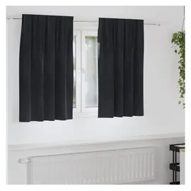 vidaXL Verdunkelungsvorhänge 2 pcs Schwarz 140 x 140 cm