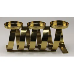 Kerzenhalter AM DESIGN "Weihnachtsdeko", gold (goldfarben), B:12,00cm H:13,00cm T:30,00cm, Edelstahl, Kerzenhalter, aus Edelstahl, Höhe: 13 cm