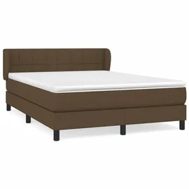 vidaXL Boxspringbett 140 x 200 cm Dunkelbraun