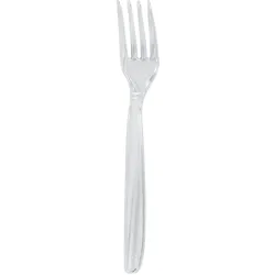 VEPATIM 100x Gabel Mehrweg spülmaschinengeeignet PS 18cm transparent