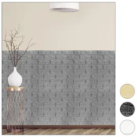 Relaxdays Wandpaneele Relaxdays grau 10 St. 70 x 78 cm