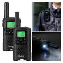 casativo-tech 2er-Set mit VOX, Walkie Talkie mit Taschenlampe, 10km Reichweite, 8 Kanäle, für Abenteuer, Camping und Wandern