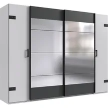 WIMEX Schwebetürenschrank Stockholm 270 x 210 x 65 cm Weiß/Grau