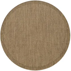 Carpetsale24 In- & Outdoor-Teppich Wetterfest Einfarbig Flachgewebe Küchenteppich Balkon Garten, Terrassen Teppich Braun 200 cm Rund