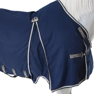 Horseware Rambo Optimo Stable Sheet Summer 0g - Navy with Beige Baby Blue & Navy, 165
