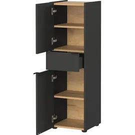 KADIMA DESIGN Avis Badkommode 34 x 111 x 34 cm Anthrazit-Beige