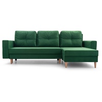 Ecksofa mit Schlaffunktion und Bettkasten Couch Eckcouch 232x137 cm CARL Blau
