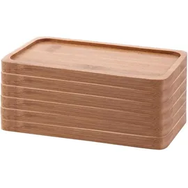 luxuskollektion Bambus Untersetzer Set Tablett Holz Deko Serviertablett