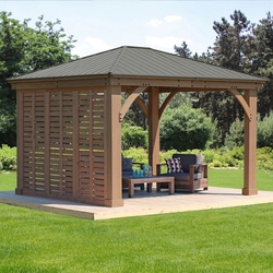 Westmann Seitenwand für Holzpavillon Devon 12x12 und 12x14,natur,