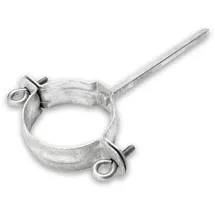 Grömo Standrohrschelle Grömo mit Schlagstift, Stahl verzinkt, verschiedene Größen (Ausführung: Ø 100x200mm)