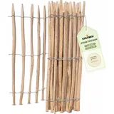 STILTREU Französischer Premium Staketenzaun Kastanie 500 cm, x 120 cm Lattenabstand 6-7 cm