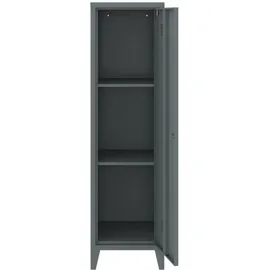 [en.casa] Einzelspind Kurikka 137 x 38 x 38 cm Dunkelgrau