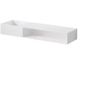 Steinberg Serie 443 Wand-Waschtisch, mit offenem Fach rechts, 1400x400x200mm,