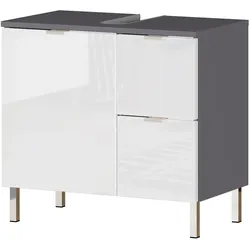 Tchibo - Waschbecken-Unterschrank »Mauresa« - 60x34x56cm - chrom - Holz / Metall