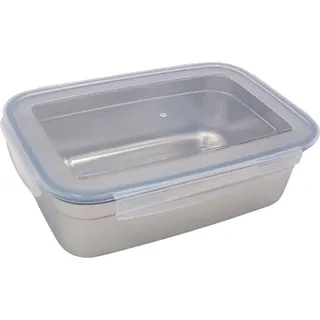 Buri Edelstahl Frischhaltedose 850ml Vorratsdose Brotdose Lunchbox Klickverschluss