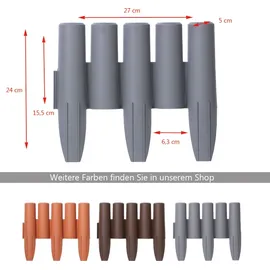 Prosperplast Palisade IPAL5 27 x 15 cm 10 Stück grau
