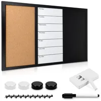 Navaris Kombitafel 60x40cm - Kreidetafel Whiteboard Kork Pinnwand -