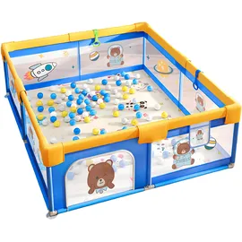 Ecosa Laufgitter 200x180cm faltbar Spielgitter Krabbelgitter Bällebad