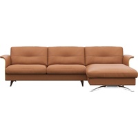 FLEXLUX Ecksofa Glow, super bequem durch hochwertigem Sitzaufbau mit Federkern, L-Form, Modernes skandinavisches Design braun