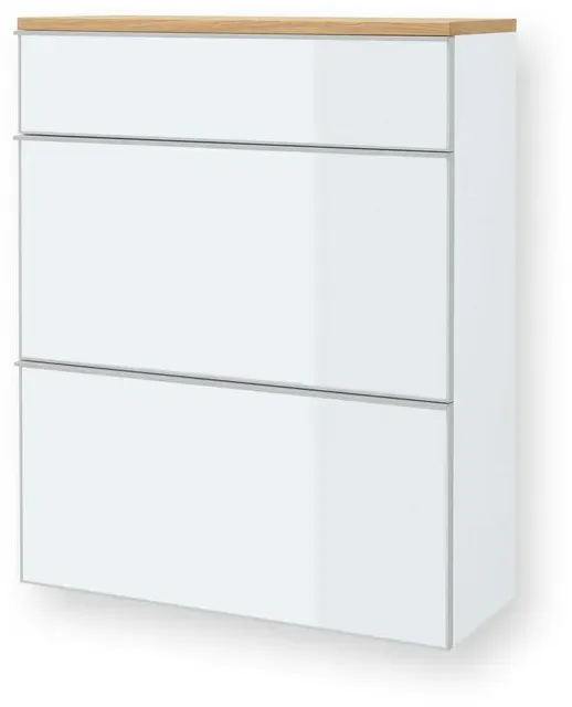 Voss Möbel Hängeschuhschrank Gardone Glas Weiß