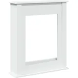 Kaminumrandung Weiß 75x20x87,5 cm Holzwerkstoff - Weiß