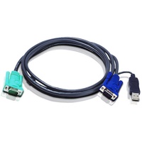 ATEN 2L-5201U KVM-Kabel VGA USB, schwarz, 1,2 m