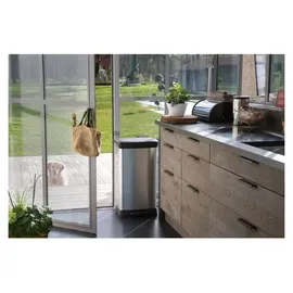 Curver Mülleimer Pedal 50 l Silber