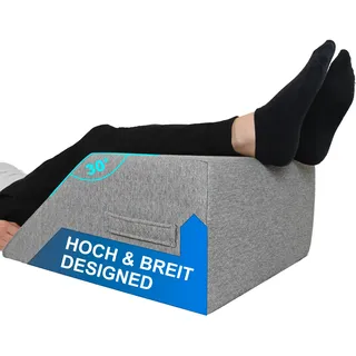 Fedeo Hohes Venenkissen – Beinhochlagerungskissen L & XL – Keilkissen für müde & schwere Beine – Beinkissen zur Entlastung & Entspannung – Wedge Pillow