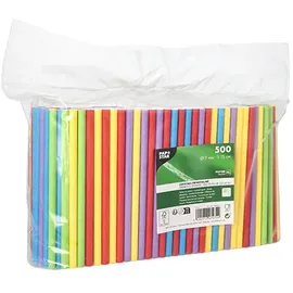 Papstar Cocktail Trinkhalme, Papier Ø 7 mm, 15 cm schwarz