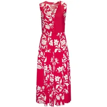 LASCANA Maxikleid Blumenprint Rot/Weiß 34
