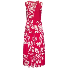 LASCANA Maxikleid Blumenprint Rot/Weiß 34
