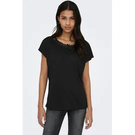 Only Spitzenshirt Schwarz L