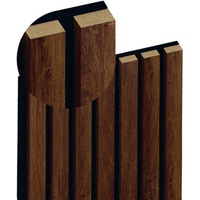 Timbertone® TrueAkustik | Akustikpaneele | Wandpaneele aus Holz | Holzpaneele | Zertifizierte Schallisolierung | Gesamthöhe 278cm | 4er Set | Gleichmäßige Holzmaserung | RustikEiche | Wandverkleidung