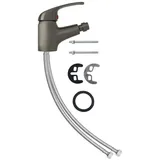 vidaXL Badezimmer Bidet Mischbatterie Einhebelmischer Grau 13x12 cm
