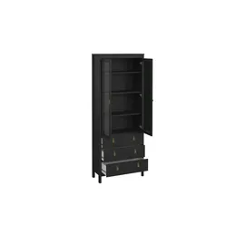 Home Affaire Vitrine Madrid 78 x 32,5 x 199 cm Schwarz