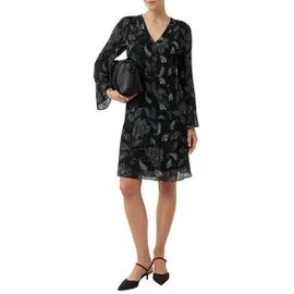 Comma, Kleid Blusenkleid Schwarz 34