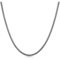 Kuzzoi Silberkette Herren 3mm für Anhänger Glieder Silber Oxidiert«, 57722538-50 Silber ohne Stein,