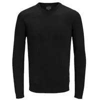 JACK & JONES Herren V-Ausschnitt Pullover JJEBASIC KNIT V-NECK Schwarz XXL