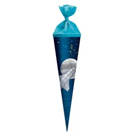 Herlitz Schultüte / Zuckertüte / Länge: 35cm / rund / "Raumschiff"