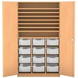 Bastelschrank - mit 12 hohen Boxen