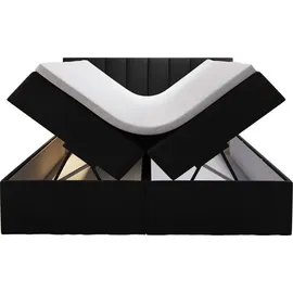 Trada Boxspringbett 180x200 mit Bettkästen H3 Schwarz -