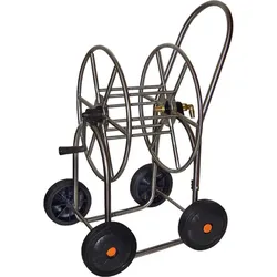 Schlauchwagen aus Edelstahl Verbindungselemente aus Messing Schlauchabgang 3/4'' auf 4 Räder