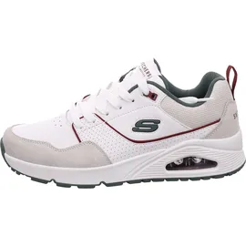 SKECHERS UNO Retro One Herren Weite E Weiß/Grün/Burg Tri 44